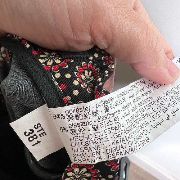 Zara Contrasting Multicolored Floral Print Trousers Pants  Boho Medium - Picture 14 of 14